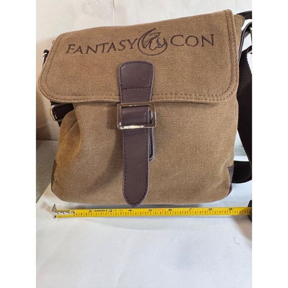 Fantasy Con Canvas Messenger Bag Las Vegas Men Women Strap & Leather Buckle - Picture 6 of 8